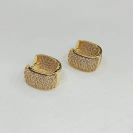 BRINCO ARGOLA LARGA CRAVEJADA