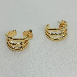 BRINCO ARGOLA TRES ELOS LISOS