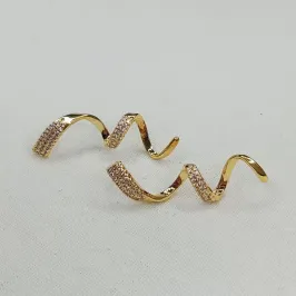 BRINCO EM ESPIRAL COM PARTES LISAS E PARTES CRAVEJADAS