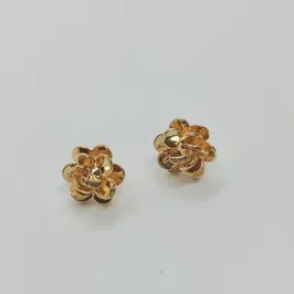 BRINCO FLOR LISO E CRAVEJADO