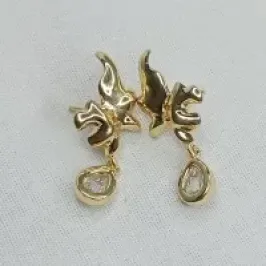BRINCO ORGANICO COM GOTA DE CRISTAL  PEND.