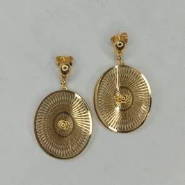 BRINCO OVAL PENDURADO VAZADO