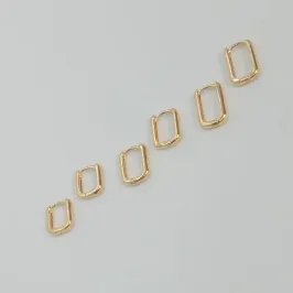 BRINCO TRIO ARGOLA QUADRADO LISO