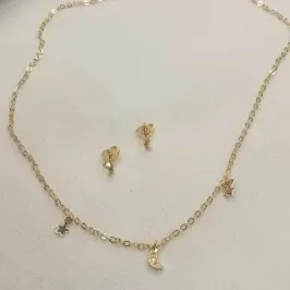 CONJUNTO 1/2 LUA C/ ZIRCONIA INFANTIL