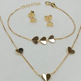 CONJUNTO CORAÇÃO LISO