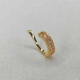 PIERCING FAKE TRÊS FILEIRAS C/ ZIRCONIA