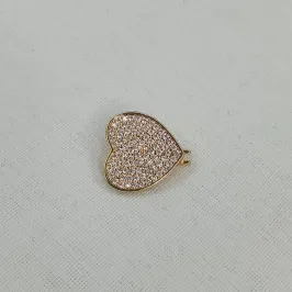 PINGENTE CORAÇÃO CRAVEJADO PARA PULSEIRA