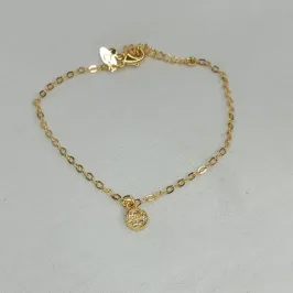 PULSEIRA COM PINGENTE DE ESFERA CRAVEJADA