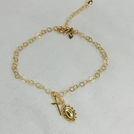 PULSEIRA COM PINGENTE NOSSA SENHORA E CRUZ
