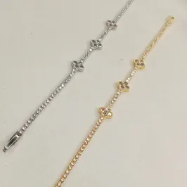 PULSEIRA RIVIERA C/ TRES TREVOS CRAVEJADOS