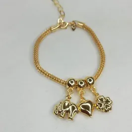 PULSEIRA TRANÇADA OCA PINGENTES