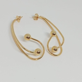 BRINCO DUAS HASTES C/BOLA NA PONTA