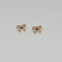 BRINCO LACO CRAVEJADO C/ DETALHE CORACAO NO MEIO