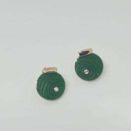 BRINCO REDONDO C/ BASE  DOURADA RESINA