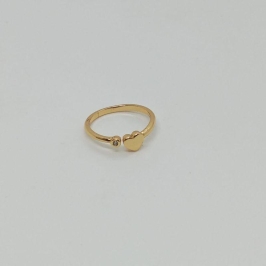 ANEL CORACAO C/ 1 ZIRCONIA INFANTIL