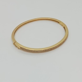 BRACELETE CRAVEJADO 2 FILEIRAS DE ZIRCONIA