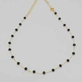 GARGANTILHA CHOKER ESFERAS BRIOLE PRETO