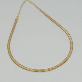 GARGANTILHA CHOKER FIO ALEMAO CHATO 4.0 MM 35 CM