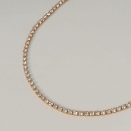 GARGANTILHA RIVIERA ZIRCONIA REDONDA 35 CM