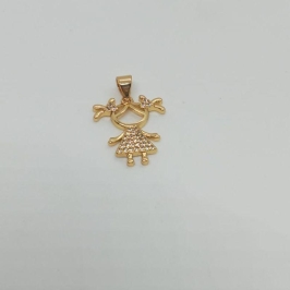 PINGENTE MENINA CRAVEJADO