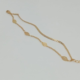 PULSERIA DUPLA ELOS GRUMET FINO ELOS IGUAIS C/ FOLHA