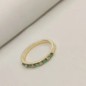 ANEL 1/2 ALIANCA ZIRCONIA VARIAS CORES