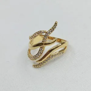 ANEL CINCO ENTRELAÇOS CRAVEJADO