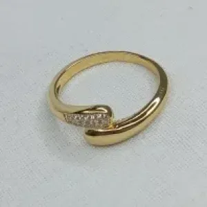 ANEL DUAS VOLTAS COM UMA PONTA CRAVEJADA