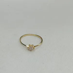 ANEL FLOR EM ZIRCONIA