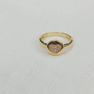 ANEL REDONDO  COM CORAÇAO CRAVEJADO