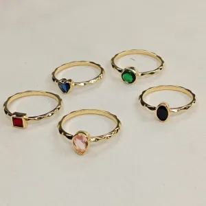 ANEL SOLITARIO COM PEDRA DIVERSAS CORES