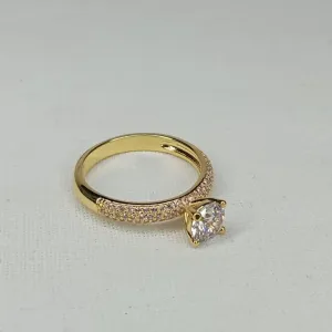 ANEL SOLITARIO CRAVEJADO