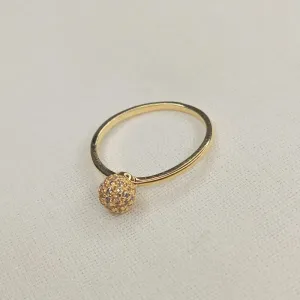 ANEL SOLITARIO REDONDO CRAVEJADO