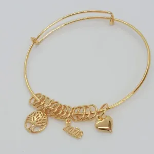 BRACELETE ARGOLINHAS  ARVORE DA VIDA/ MAE/ CORACAO