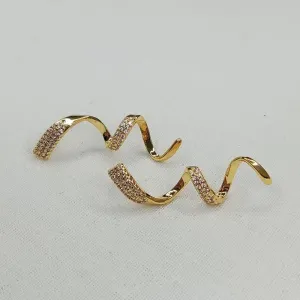 BRINCO EM ESPIRAL COM PARTES LISAS E PARTES CRAVEJADAS