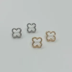 BRINCO FIXO VAZADO CRAVEJADO