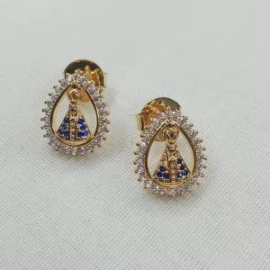 BRINCO NOSSA SENHORA APARECIDA CRAVEJADO