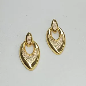 BRINCO OVAL DUPLO CRAVEJADO