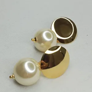 BRINCO PÉROLA BASE REDONDA LISA