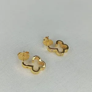 BRINCO TREVO VAZADO C/ ZIRCONIA