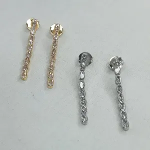 BRINCO ZIRCONIA BAGUETE PENDURADO