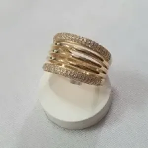 ANEL CINCO FIOS ZIRCONIA/LISO