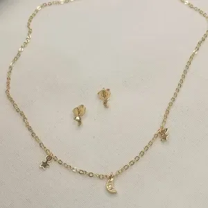 CONJUNTO 1/2 LUA C/ ZIRCONIA INFANTIL