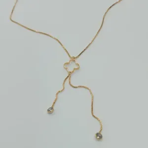 GARGANTILHA GRAVATA TREVO VAZADA