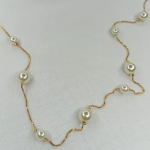 GARGANTILHA PÉROLAS ALONGADAS 60CM