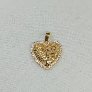 PINGENTE CORAÇÃO CONTORNO CRAVEJADO
