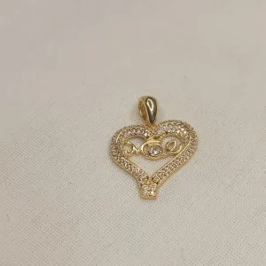 PINGENTE CORAÇÃO MÃE CRAVEJADO