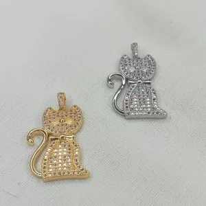 PINGENTE GATO CRAVEJADO