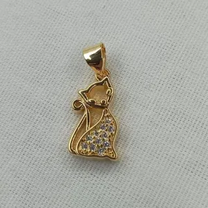 PINGENTE GATO CRAVEJADO