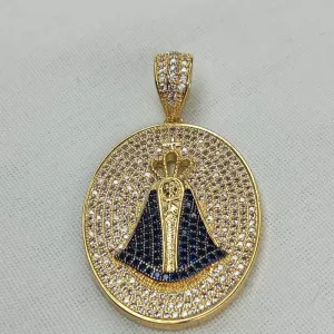 PINGENTE NOSSA SENHORA CRAVEJADA